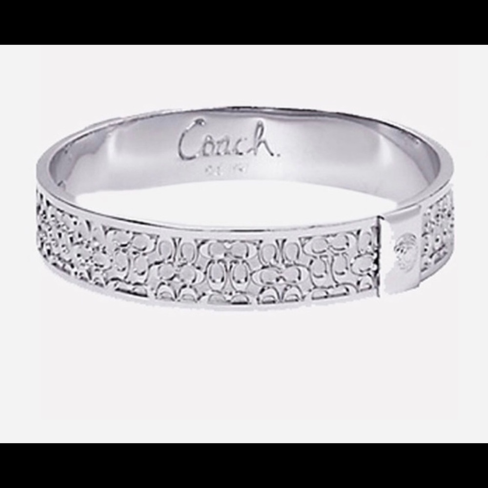 Coach Signature Silver Bangle